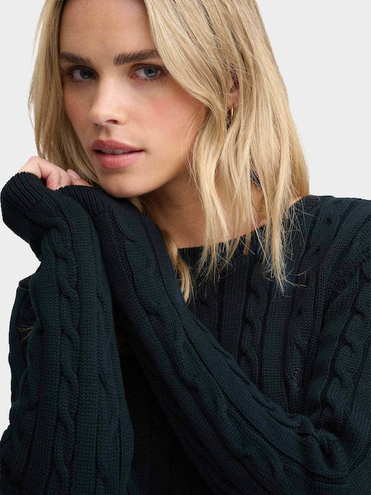 Cable Damenpullover Marineblau