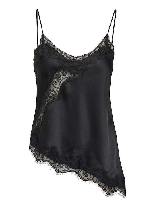 Women's Sleeveless Black Blouse