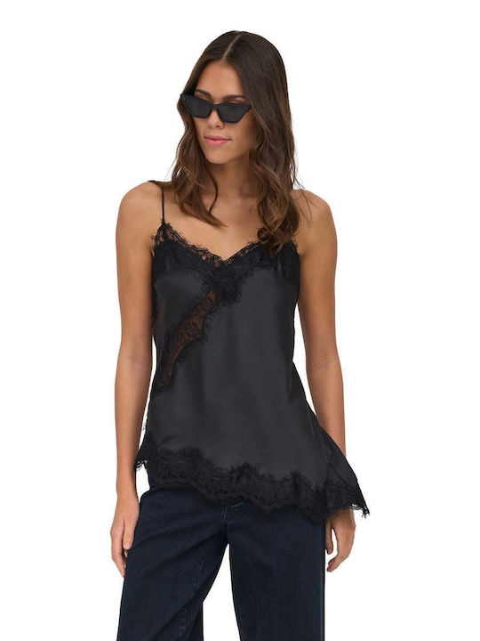 Women's Sleeveless Black Blouse