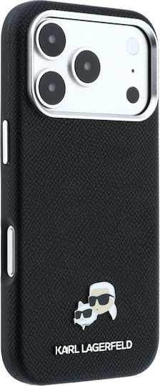 Karl Lagerfeld Grained Heads Metal Magsafe Case Iphone 18 Pro Max 17 Pro Max Black