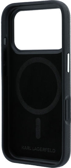 Karl Lagerfeld Grained Heads Metal Magsafe Case Iphone 18 Pro Max 17 Pro Max Black