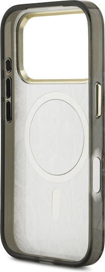 Guess Python Pattern Magsafe Калъф за iPhone 18 Pro 17 Pro Черен