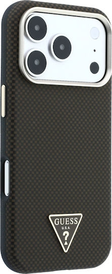Case Guess Kevlar Triangle Logo Magsafe Iphone 18 Pro 17 Pro Brown