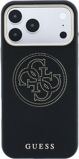Калъф Guess Perforated 4g Gold Logo Magsafe iPhone 18 Pro 17 Pro Черен