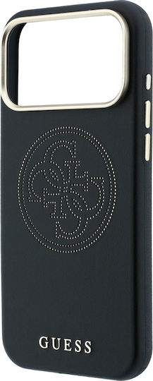 Калъф Guess Perforated 4g Gold Logo Magsafe iPhone 18 Pro 17 Pro Черен