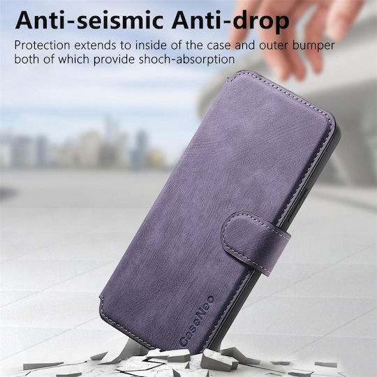 Caseneo Realme 16 Pro 5G Retro Leather Wallet Purple