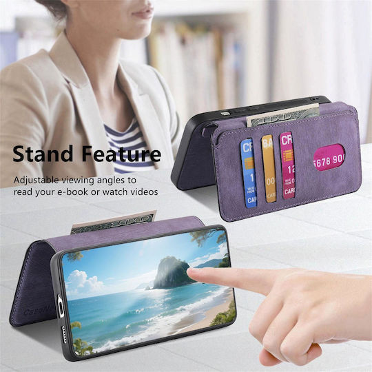 Caseneo Realme 16 Pro 5G Retro Leather Wallet Purple