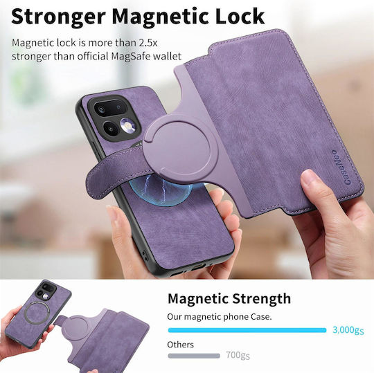 Caseneo Realme 16 Pro 5G Retro Leather Wallet Purple