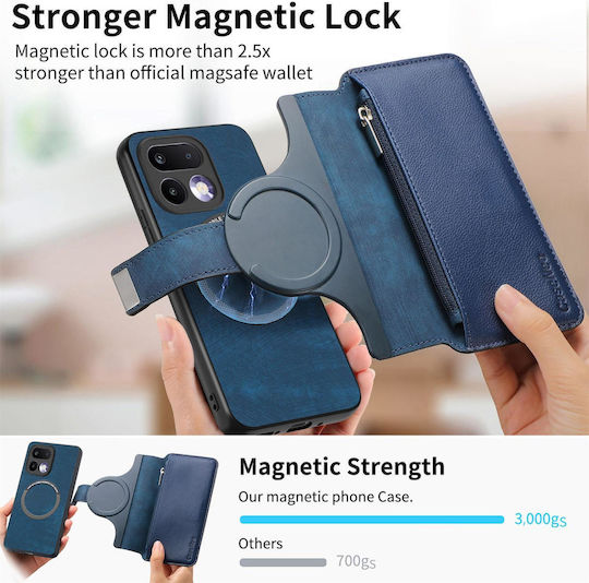 Caseneo Realme 16 Pro 5g Handyhülle Premium Leder Brieftasche Blaue