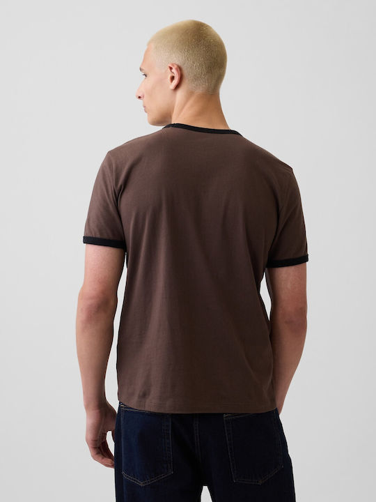 Kurzärmlige Herrenbluse Woodsy Braun
