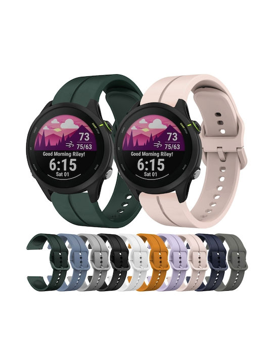 Garmin Vorreiter 255 Music 22mm Loop Silikon Uhrenarmband Dunkelgrünes