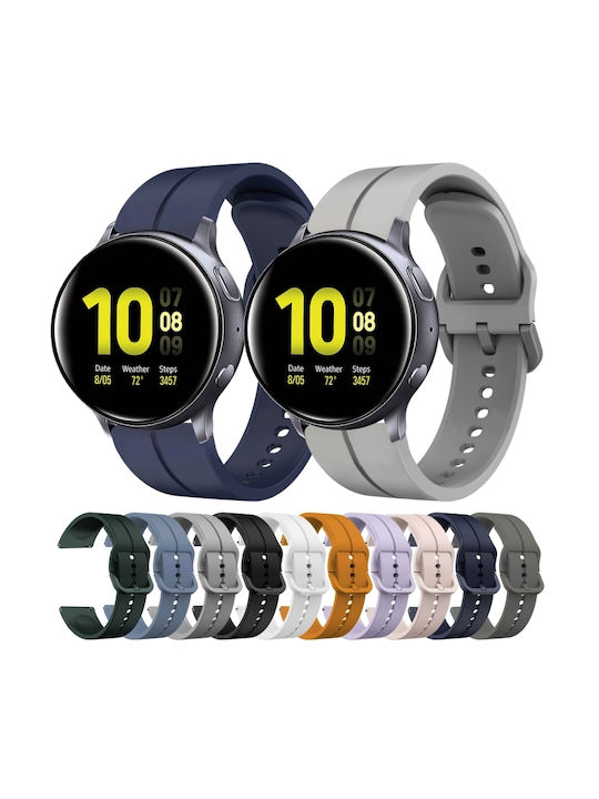 Samsung Galaxy Watch Active 2 44mm 20mm Loop Силиконова Каишка За Часовник Кехлибарено Жълта