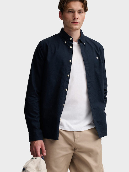Oxford Long Sleeve Shirt in Regular Fit Navy