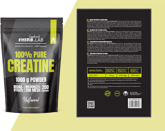 Hiro.Lab 100% Pure Creatine Micronized Monohydrate Creatine Unflavoured 1000gr