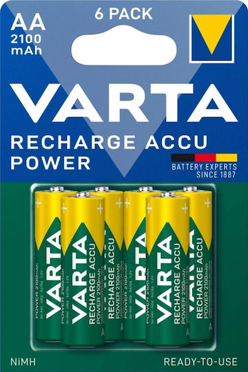 Varta Rechargeable Batteries AA 2100mAh 6pcs