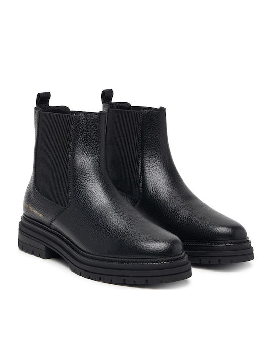 Leather Women's Chelsea Ankle Boots Black