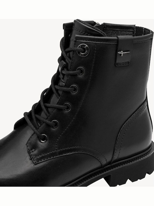 Leder Damen Stiefeletten Schwarz