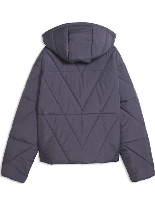 Women's Puffer Jacket for Winter Purple