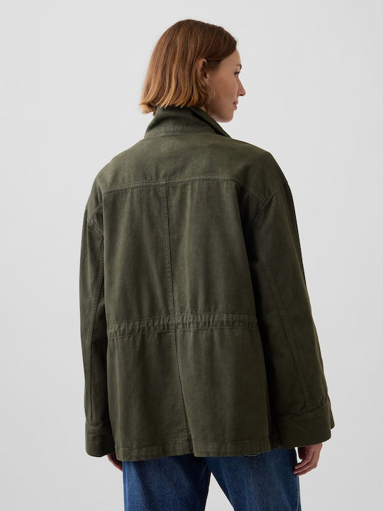 Дамско яке за Зима Black Moss Green