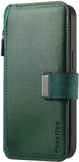 Caseneo Realme 16 Pro 5G Handyhülle Premium Leder Brieftasche Grüne