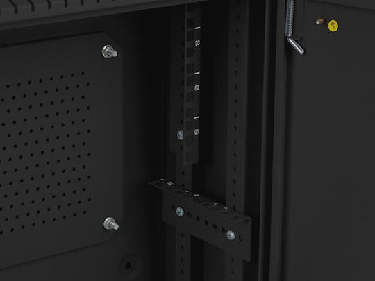 Lanberg Wall-Mounted Rack Cabinet 19" 4u+3u 540x200 Black Waf1-5203-04-00b
