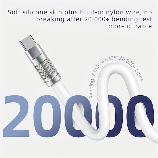 Leewello Leewello USB Typ-C Kabel Männlich Weiß Länge 1.2m 783087
