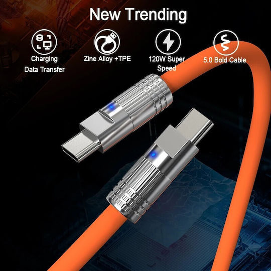 Leewello USB-C Male Cable - USB-C Orange 2m 783088-Orange