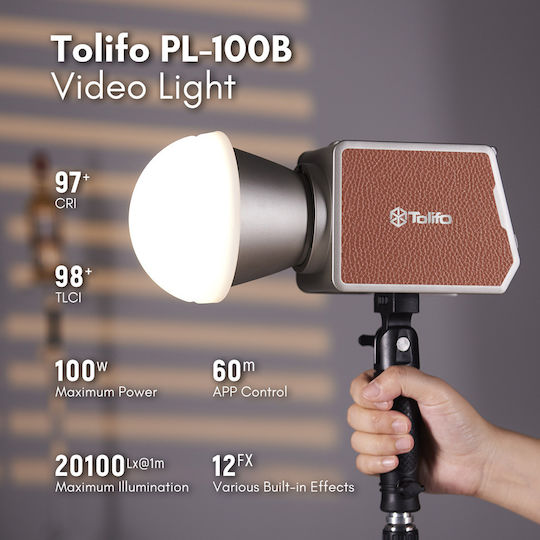 Tolifo Palmled PL-100B 100W LED TLCI 98 Built-In Battery Full Version