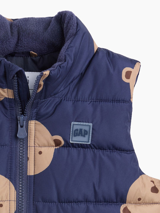 Kids Quilted Sleeveless Short Jacket New Navy