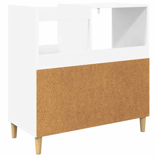 vidaXL Мебел Hi-Fi Бял 39.5x82x82.5cm