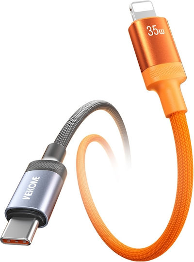 WK Braided USB-C to Lightning Cable 35W Μαύρο 1.2m 115050