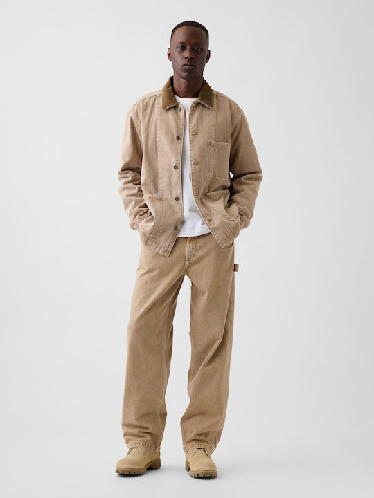 Men's Jeans Pants Slim Baggy Fit Gold Lurex