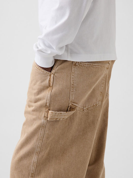 Men's Jeans Pants Slim Baggy Fit Gold Lurex