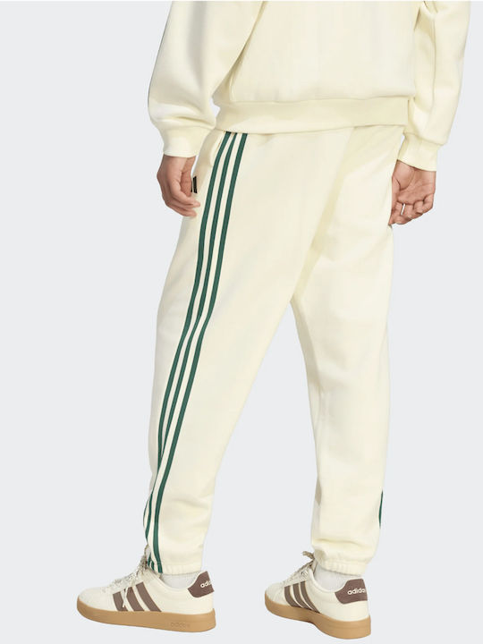 adidas 3-stripes Pantaloni de Trening cu Elastic Crem