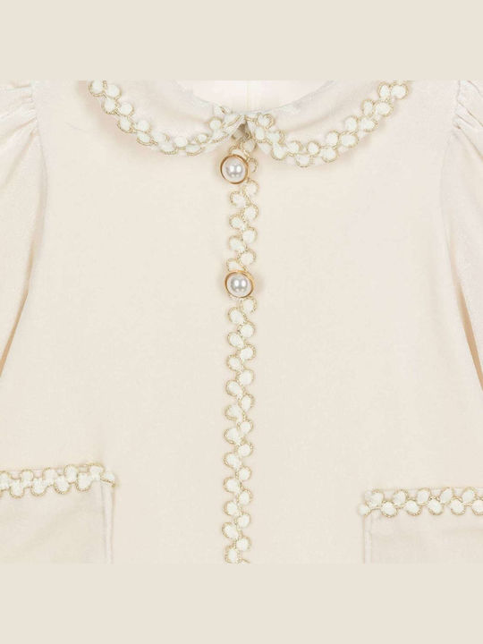 Mädchenkleid Ecru