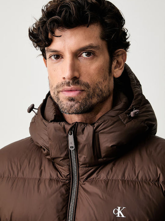 Winter Jacket Puffer Waterproof Dark Brown