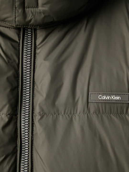Nylon Waterproof and Windproof Jacket Dark Olive Green
