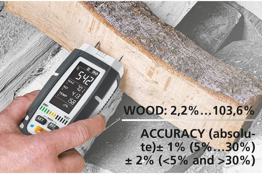 Laserliner LL-082.328A Tragbarer Feuchtigkeitsmesser Für Holz Baumaterialien Und Umwelt Mit Nadel