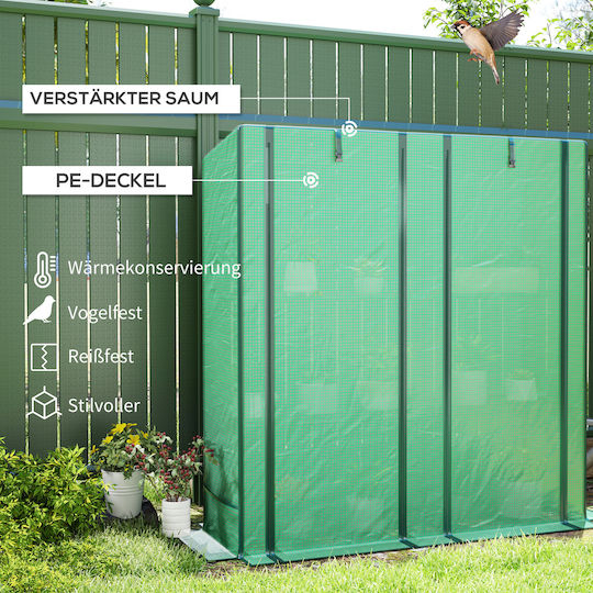 84H-241V00GN House Type Greenhouse with Shelves 1.44x0.48x1.52m