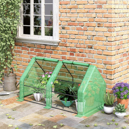 845-204V03GN House Type Greenhouse with Metallic Frame 1.8x0.9x0.9m