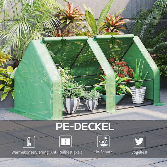 845-204V03GN House Type Greenhouse with Metallic Frame 1.8x0.9x0.9m