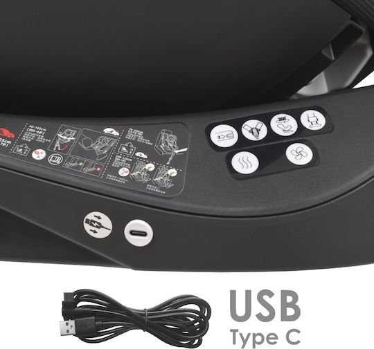 Bebe Stars Air Touch i-Size 360° Столче за кола i-Size с Isofix Черно 0-36 кг