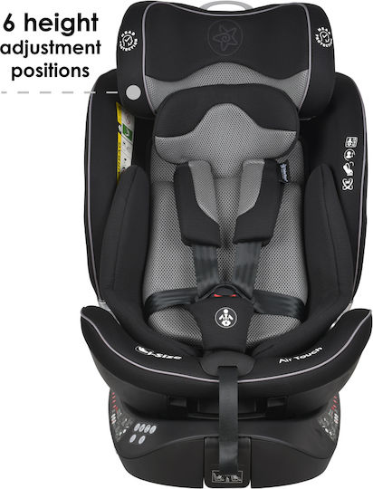 Bebe Stars Air Touch i-Size 360° Столче за кола i-Size с Isofix Черно 0-36 кг
