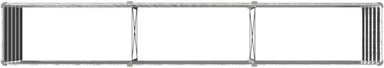vidaXL Γλάστρα Μεταλλική Ασημί 240x40x55εκ.