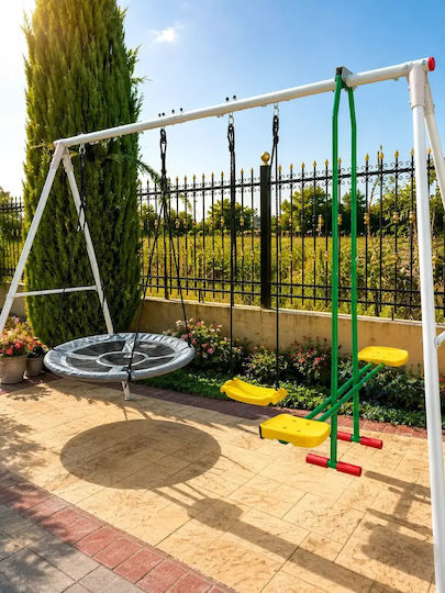 Kinder Schaukeln Garten Set 3 Plätze Nest & Schaukel Spielplatz