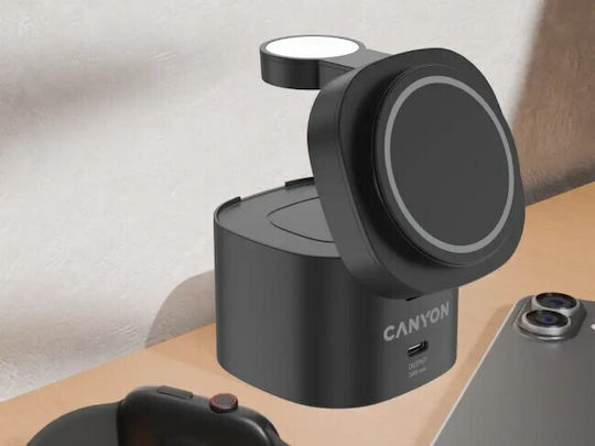 Canyon Kabellose Ladestation Qi 30W Schwarze (CNS-WCS405BW/A)