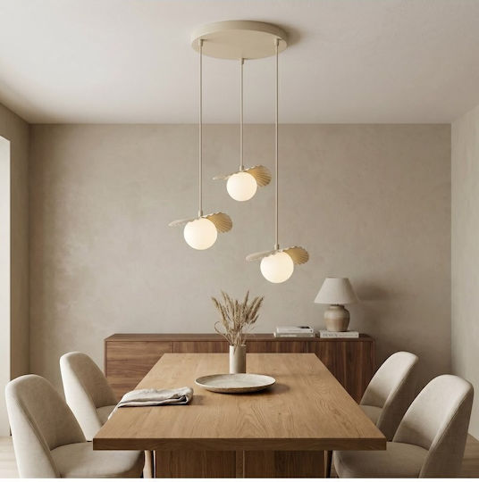 Emibig Beige Pendant Ceiling Light