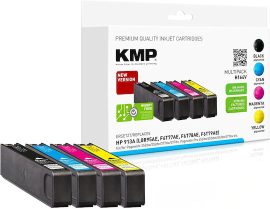 KMP Съвместима мастиленоструйна касета HP NR.913A Множество (цвят) 1бр