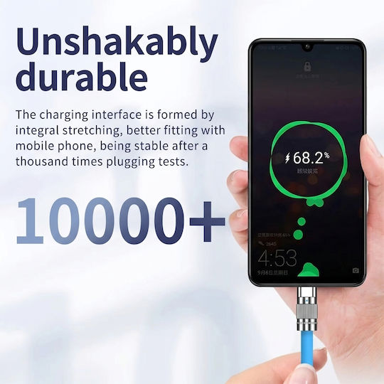 Leewello USB 2.0 Cable USB-C male - USB-A 100W Μπλε 1.2m