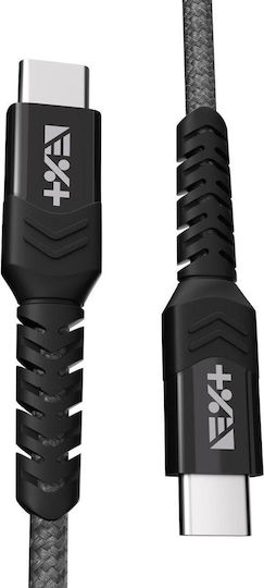 Next One Braided USB 2.0 Cable USB-C male - USB-C PD Γκρι 1.2m